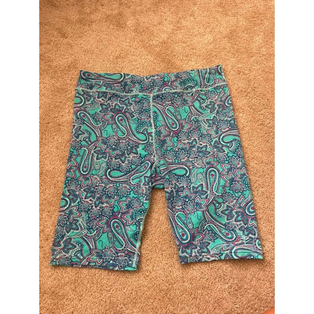 Coolibar XL Paisley Swim Bike Shorts UPF 50+ Teal Pink Purple Sun Protection